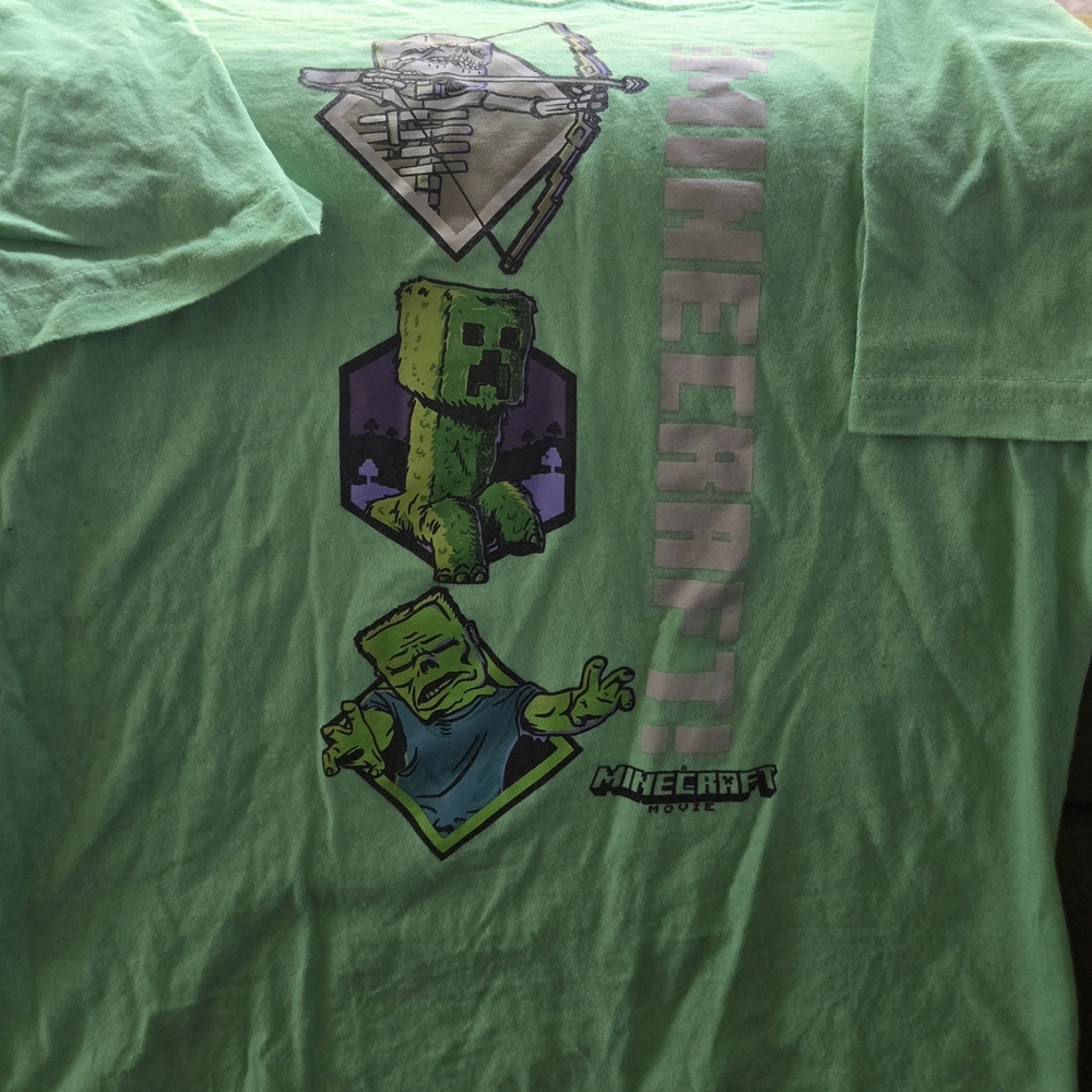 Green Minecraft Graphic T-Shirt